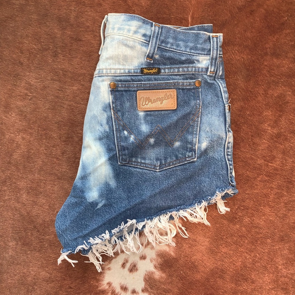 Wrangler Blue Denim Cutoff Shorts
